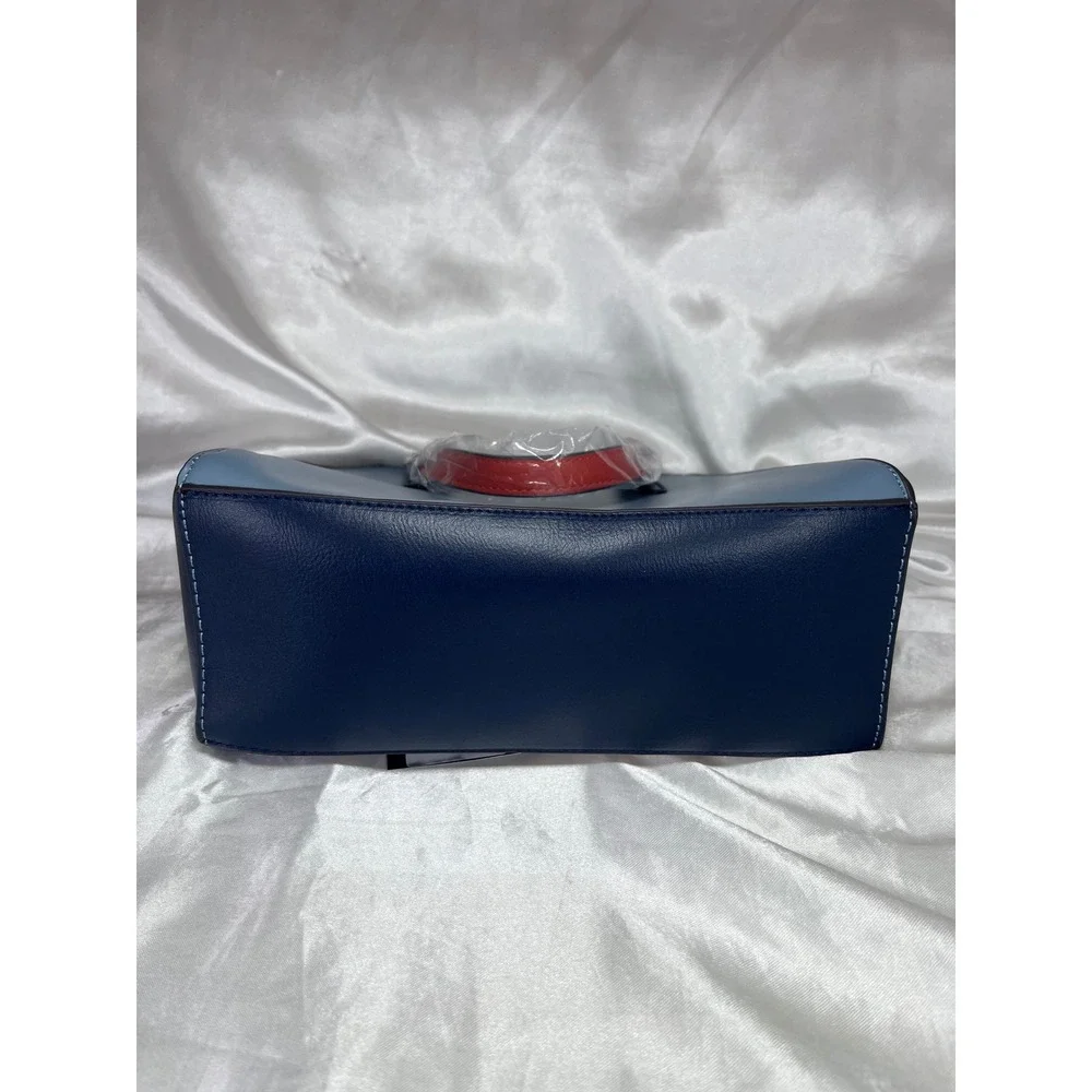 Nicole Lee Santorini Satchel Women Medium Navy Blue Graphic Crossbody Strap